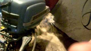 Evinrude 15hp outboard running in test tank
