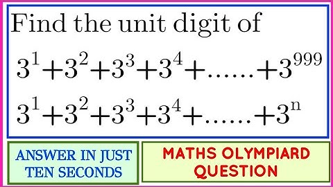 United States Math Olympiad  | A Nice Exponential Problem | Unit digit tricks | Find the unit digit