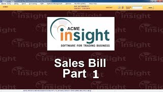 Sales Bill Part 1 For Pharma Distributor In Acme Insight Software [Hindi] screenshot 5