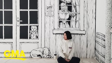 Artist creates immersive 3D art by bringing drawings to life | GMA