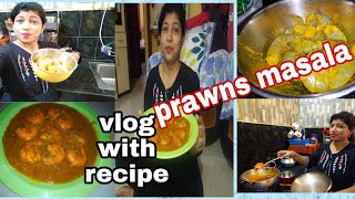 Sunday special prawns masala।।@Sai Rosy Life vlogs Sunday lunch routine