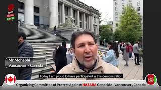 Br. Mehdi Mohibbi  at Vancouver Protest against Hazara Genocide -  Jun-13-2021
