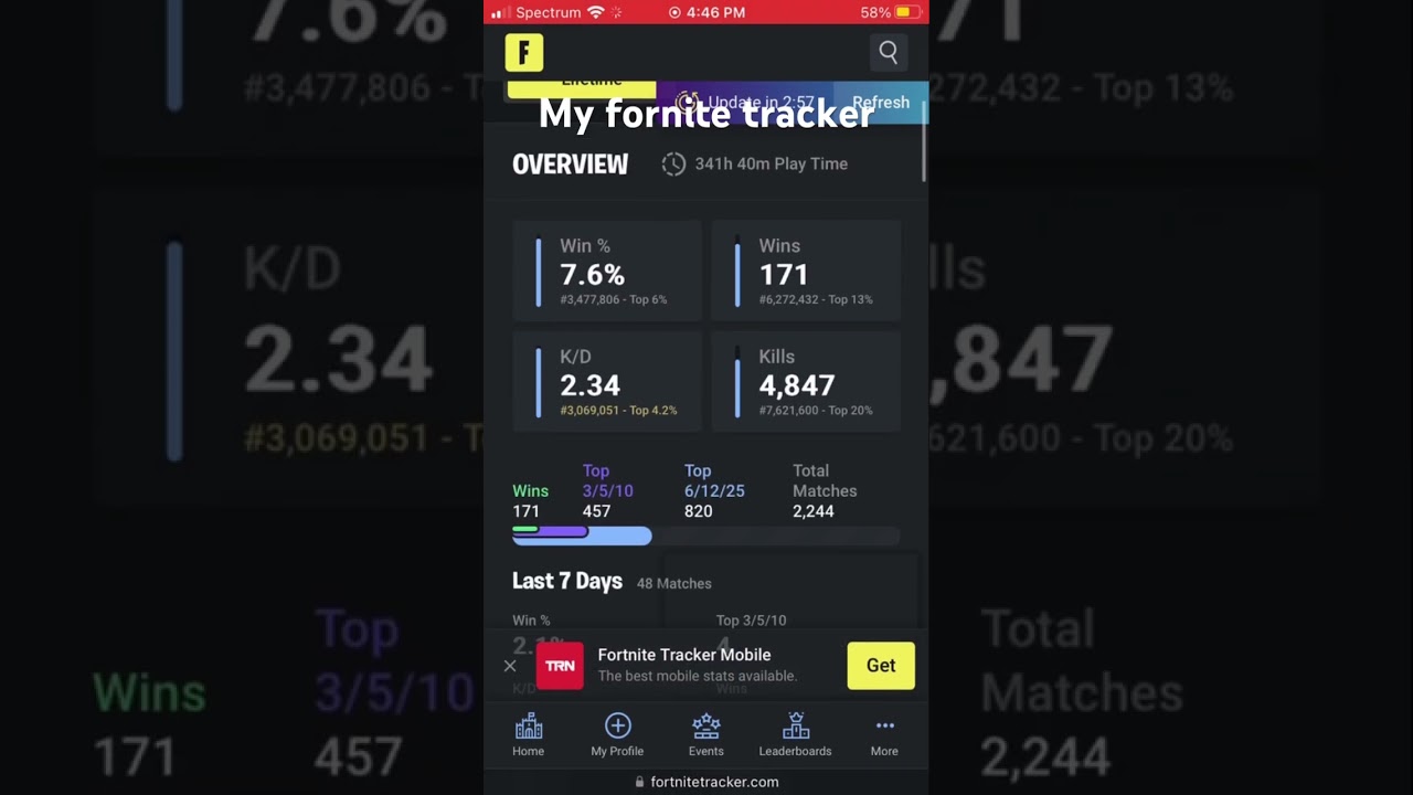 My fornite tracker 