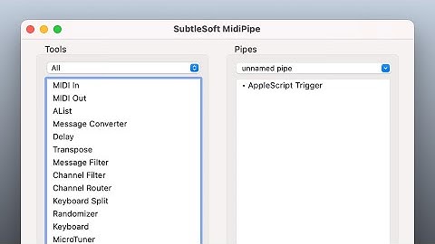 MidiPipe Tutorial 10: Apple Script Trigger