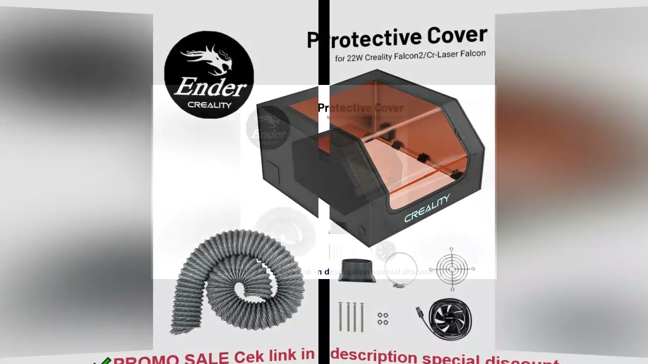 Creality Laser Engraver Enclosure Fireproof and Dustproof Protective Cover 700x720x400mm with Exhaus