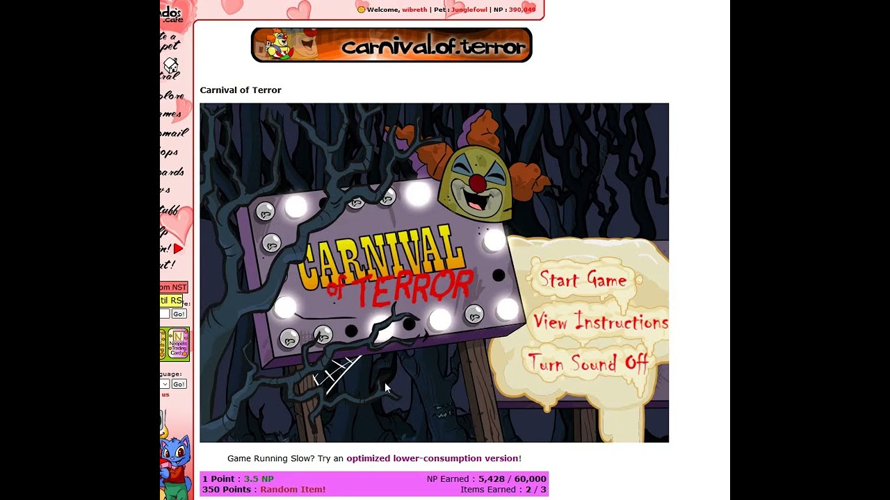 Carnival of Terror - 811 points - grundos.cafe (wibreth)