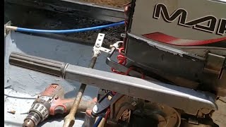 DIY Jon boat steering, Easy stick steer setup using easy to find parts!