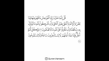 القارئ ماهر المعيقلي - سورة الأعراف - من الآية 33 إلى الآية 34