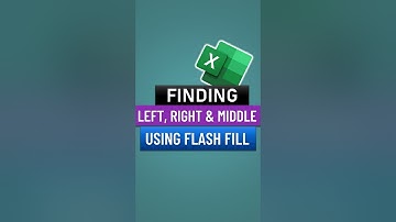 Left Right and Middle Text using Flash Fill in Excel by Pavan Lalwani | shorts #shorts #exceltips