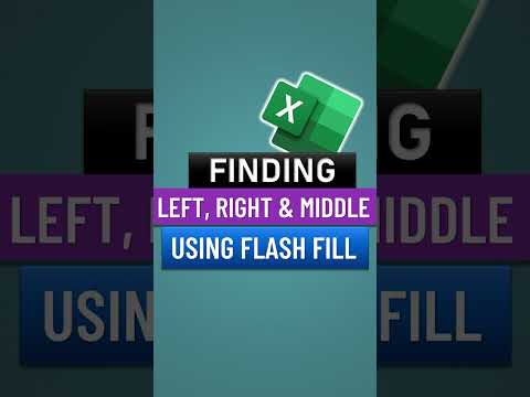 Left Right and Middle Text using Flash Fill in Excel by Pavan Lalwani | shorts #shorts #exceltips