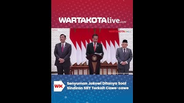 Senyuman Jokowi Ditanya Soal Sindiran SBY Terkait Cawe-cawe
