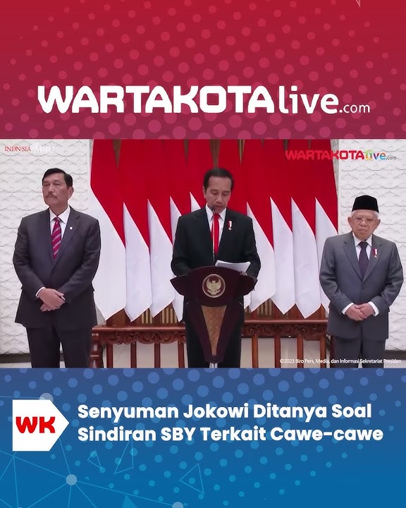 Senyuman Jokowi Ditanya Soal Sindiran SBY Terkait Cawe-cawe