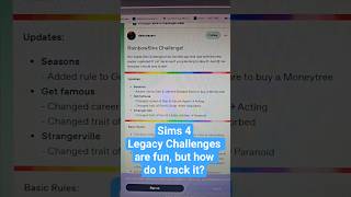 Search for Sims 4: Legacy Challenge Tracker #sims4 #shorts #sims4cc #sims4challenges
