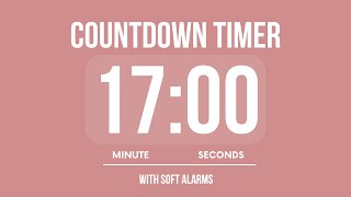 17 MINUTE COUNTDOWN TIMER ⏳ WITH SOFT ALARMS 🌸 screenshot 4