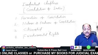 BIG UPDATE | FREE CLASSES FOR AIBE-20 | PART -1 Constitution of India| Pariksha Refresher Law Classe