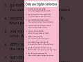 Daily use English Sentences#English#Englishgrammar