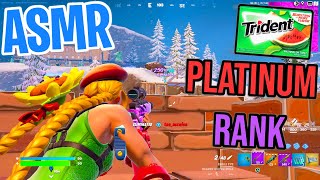 ASMR Gaming 🤩 Fortnite Ranked Platinum! Relaxing Gum Chewing 🎮🎧 Controller Sounds + Whispering💤