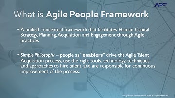 Overview of Agile People Framework (APF) in under 2 Minutes