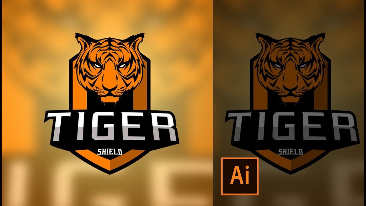 ILLUSTRATOR✒️TIGER SHIELD
