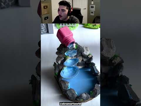Making A Waterfall Landscape! 🤯 @EKRAMARTWORLD