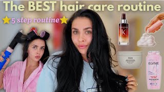 The ONLY hair care routine you need! 💇🏽‍♀️ (all my secrets)   at home blow out 💗