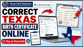 How to correct texas birth certificate online 