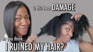 what is heat damage, when to be concerned, styling natural hair straight | FAQs