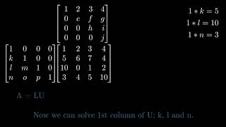 Easy LU Decomposition Algorithm