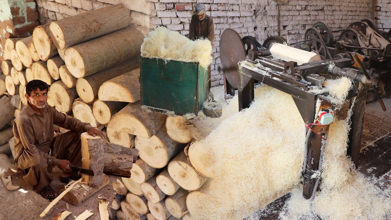 Amazing Manufacturing Of Wood Carving For Air Cooler Side Khas Making In Factory Process