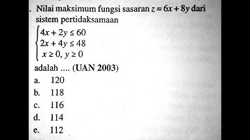 Cara mudah menentukan nilai maximum atau minimum. Program linear