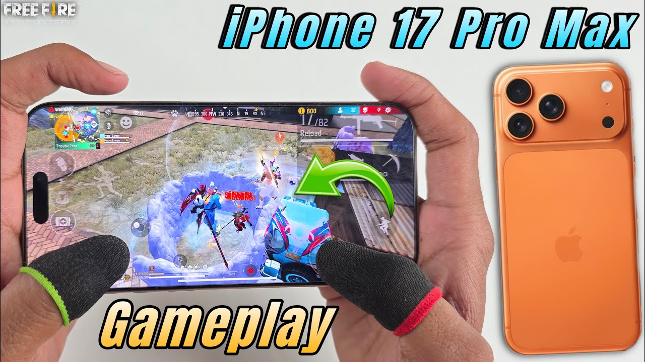 iPhone 17 Pro Max Free Fire Full Map Ranked Gameplay 🔥 Best Headshot Handcam with 2 Finger Claw