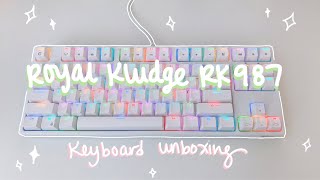 Royal Kludge RK987 Mechanical Keyboard Unboxing | TKL, RGB, Red Switches
