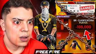 ¡BANEARON MI CUENTA NIVEL 99 CON 100.000 PUNTOS EN FREE FIRE! *ADIÓS*