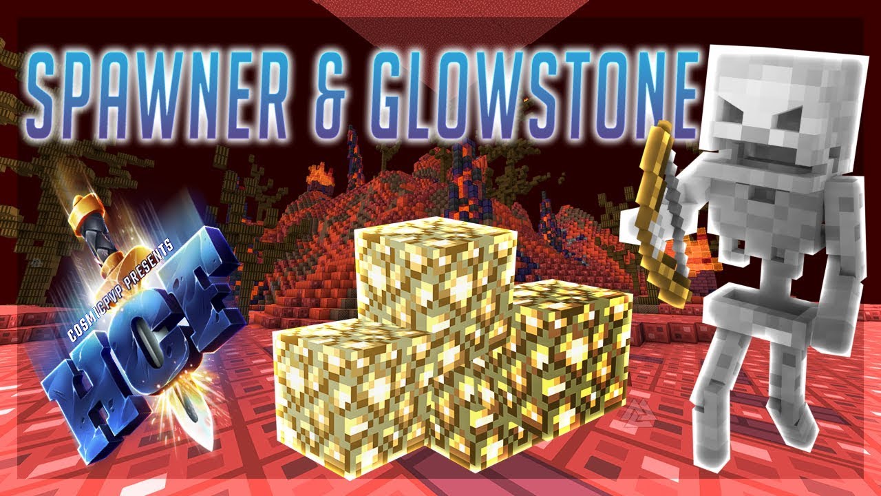 GLOWSTONE MOUNTAIN & SKELETON SPAWNER! | Minecraft HCF #2 (Cosmic Map #3)