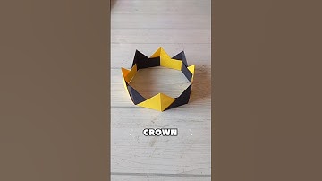 CROWN ORIGAMI TUTORIAL HOW TO MAKE A PAPER CROWN CRAFT| PRINCESS CROWN| EASY ORIGAMI FOLDING| ART