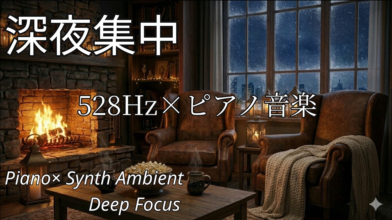 【深藍の周波数】深夜の脳を「青」に染める。思考の熱を奪い、冷静を保つピアノ｜作業用BGM