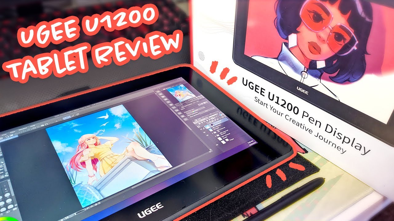 UGEE U1200 Pen Display Tablet Review! - YouTube