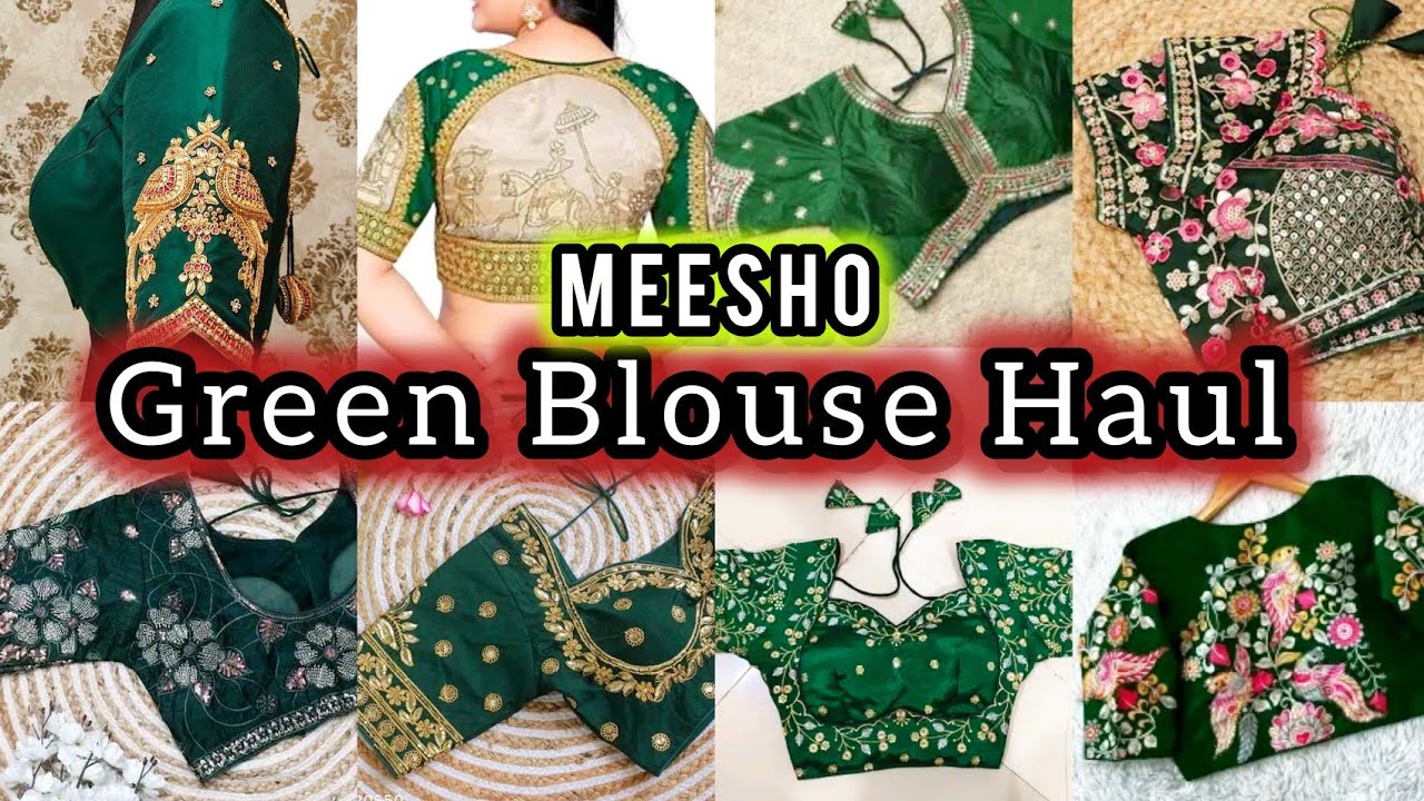 Meesho Green Blouse Haul💚✨under 399₹ || meesho blouse haul || cpahana