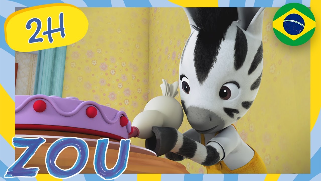 2H do ZOU em Português 🦓 Zou joga os cozinheiros 👩‍🍳 COMPILAÇÃO 🧁 Desenhos animados