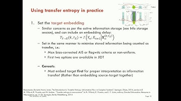 Information transfer - Part 6 - Transfer entropy in practice: embeddings and JIDT