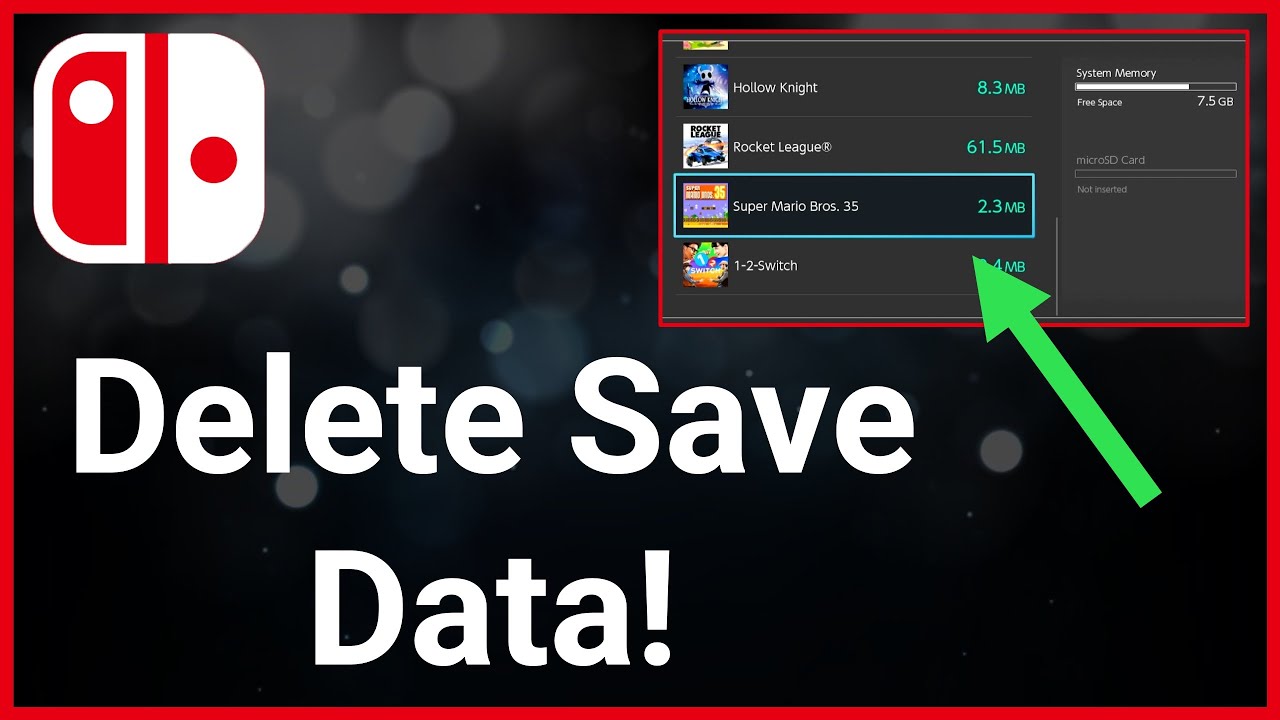 How To Delete The Save In Nintendo Switch