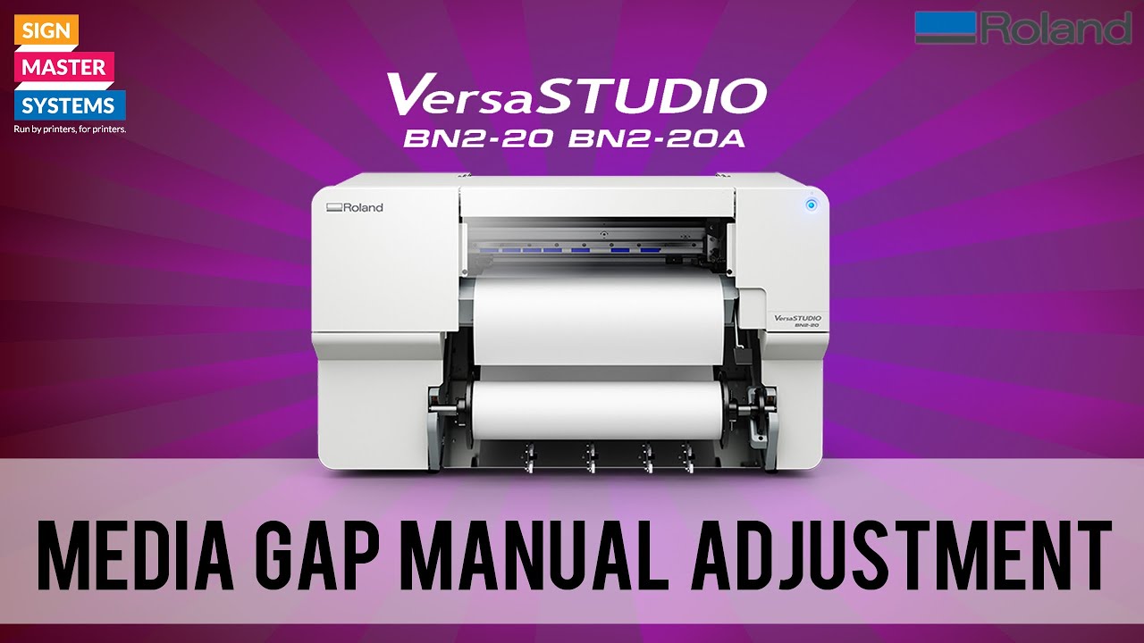Roland BN2-20/BN2-20A media gap manual adjustment - YouTube