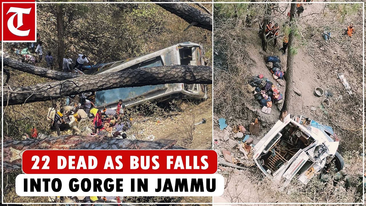 22 dead, 57 injured as bus carrying pilgrims from Uttar Pradesh's Hathras  falls into gorge in Jammu