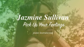 Vignette de la vidéo "Jazmine Sullivan - Pick Up Your Feelings | Piano Instrumental (Karaoke & Lyrics)"