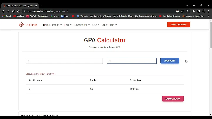 How to calculate GPA within 1 minute  | GPA Calculator Tinytech