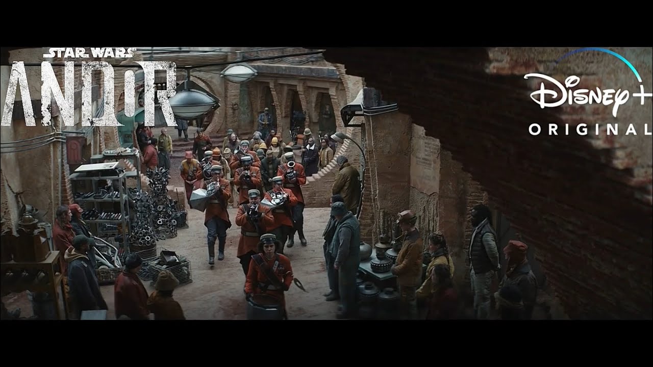 Funeral marching band gathers citizens of Ferrix | Star Wars Andor ...