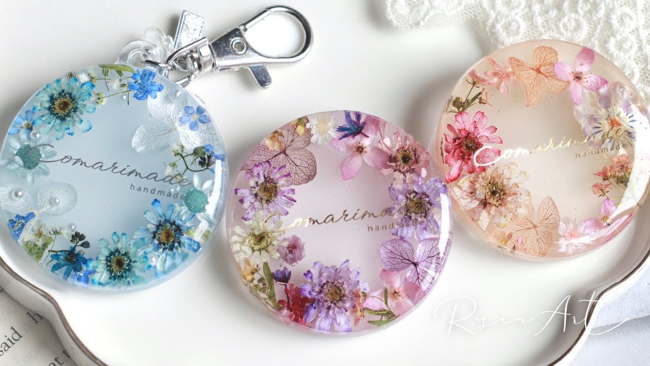 【訳あり】【記念日などに】ハンドメイド　レジンウッドフレーム【No.A1017】 Resin art Stream 434【Flower mix plates】 - YouTube