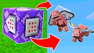 MAKE PIGS FLY in Minecraft Pocket Edition with COMMAND BLOCKS!