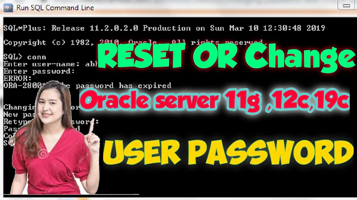 SQL tutorial 60 |How to reset or Change user password in Oracle 11g|12c|19c(SQL)  Database