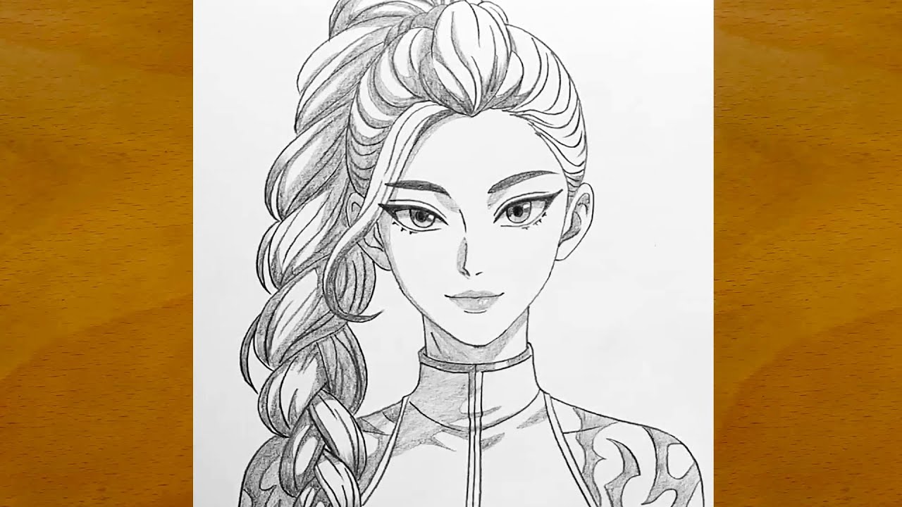 Anime Sketch || How to Draw Rumi from KPOP Demon Hunters || Easy Anime  Drawing for Beginners